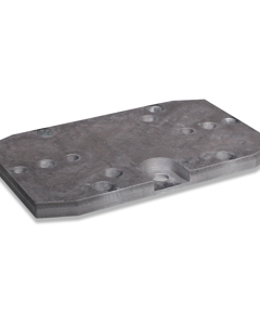 Pressure plate hot-dip galvanized f/weigh bar 10t f/GRP silo